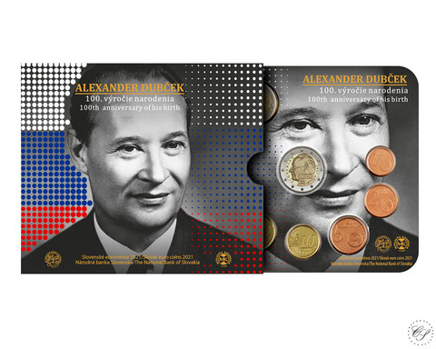 Slovakia 2021 BU rahasarja Alexander Dubcek 100 vuotta