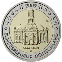 Saksa 2 € 2009 Saarland / Ludwigin kirkko