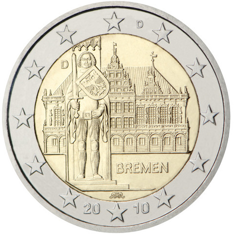 Saksa 2 € 2010 Bremen / Raatihuone & Roland