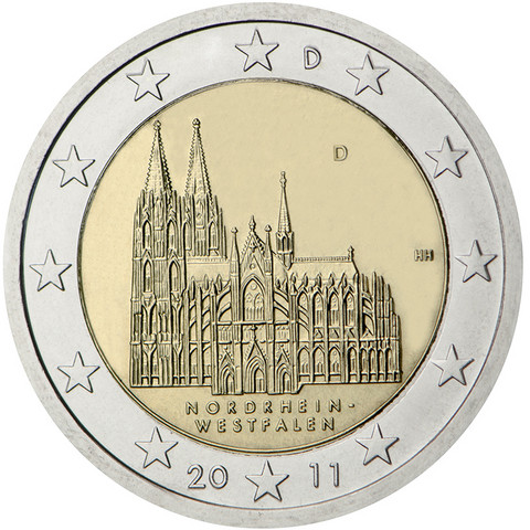 Saksa 2 € 2011 Nordrhein-Westfalen / Kölnin tuomiokirkko
