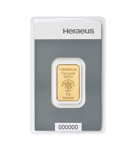 Kultalaatta 5 g Heraeus