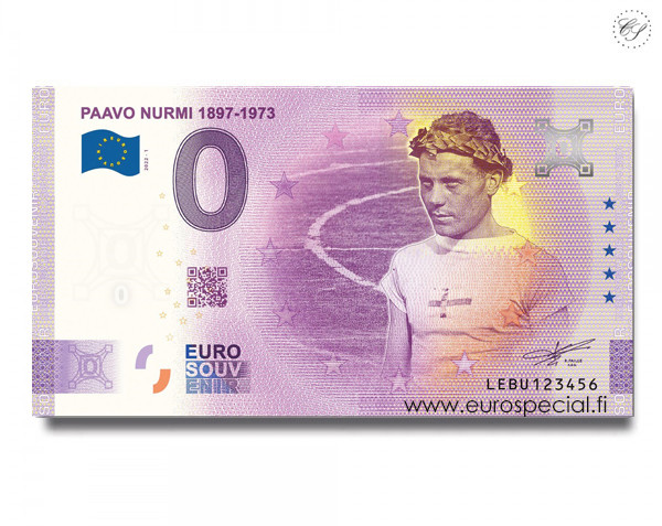 Suomi 0 € 2022 Paavo Nurmi 1897-1973 