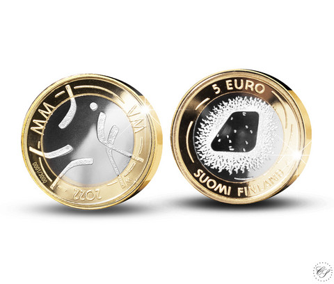 Suomi 5 € 2022 Jääkiekon MM-kisat BU, numeroitu