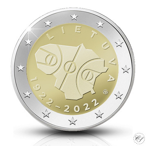 Liettua 2 € 2022 Koripallo 100 vuotta