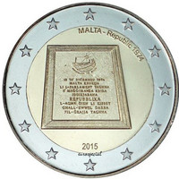 Malta 2 € 2015 Tasavalta 1974