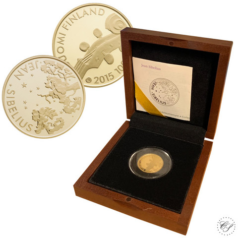 Suomi 100 € 2015 Jean Sibelius kultaraha