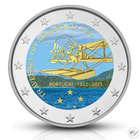 Portugali 2 € 2022 Atlantin ylitys 100 vuotta, väritetty (#1)