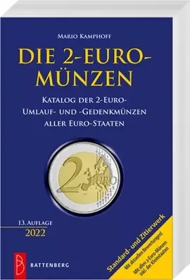 2 euron erikoisrahat -kirja: Mario Kamphoff, 13. painos (2022)