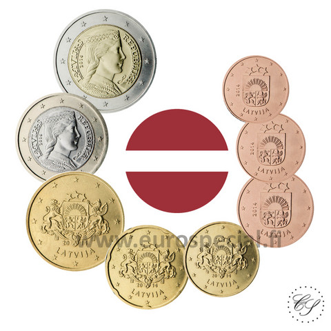 Latvia 1s - 2 € 2022 BU