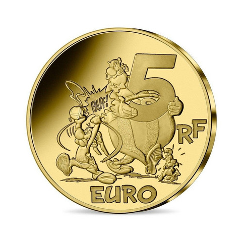 Ranska 5 € 2022 Asterix kultaraha