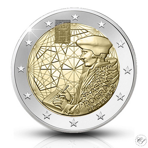 Luxemburg 2 € 2022 Erasmus-ohjelma 35 vuotta