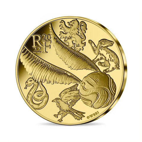 Ranska 5 € 2022 Harry Potter kultakolikko