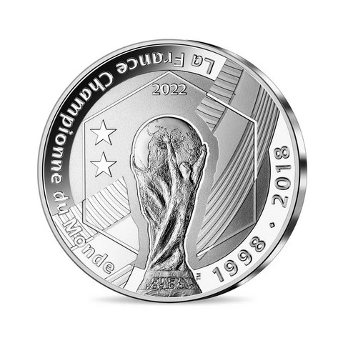 Ranska 10 € 2022 Jalkapallon MM-kisat hopearaha