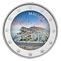 Mallorca & Euroopan saaret 2 € 2022 juhlaraha, väritetty