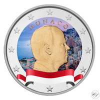 Monaco 2 € 2022 Albert II, väritetty (#1)