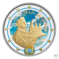 San Marino 2 € 2022 Muotokuva, väritetty (#2)
