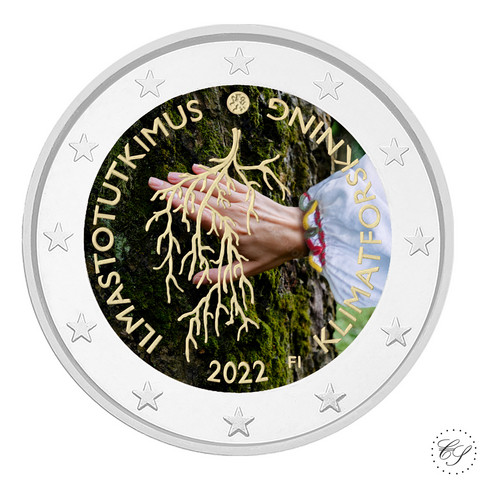 Suomi 2 € 2022 Ilmastotutkimus, väritetty (#1)