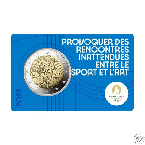 Ranska 2 € 2022 Pariisin olympialaiset 2024 BU coincard 