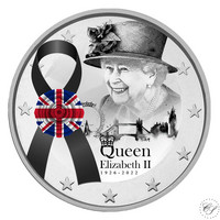 Kuningatar Elisabet II 2 € 2022 juhlaraha, väritetty