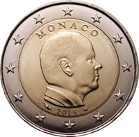 Monaco 2 € 2015 Albert II UNC