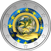 Belgia 2 € 2015 Kehitysyhteistyön teemavuosi väritetty
