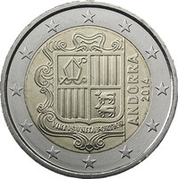 Andorra 2 € 2014 Vaakuna UNC