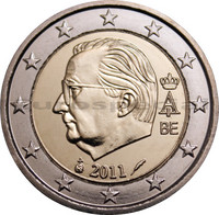 Belgia 2 € 2011 Albert II & monogrammi UNC