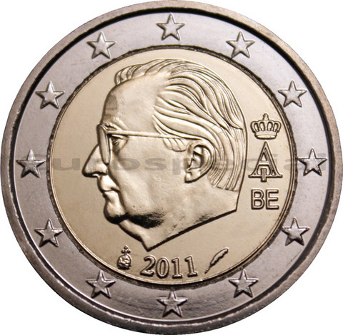 Belgia 2 € 2011 Albert II & monogrammi UNC