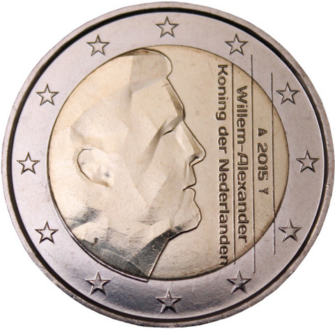 Alankomaat 2 € 2015 Willem-Alexander UNC