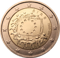 Irlanti 2 € 2015 EU:n lippu 30 vuotta