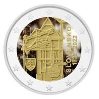 Slovakia 2 € 2022 Höyrykone 300 vuotta, väritetty (#1)
