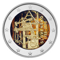 Slovakia 2 € 2022 Höyrykone 300 vuotta, väritetty (#4)
