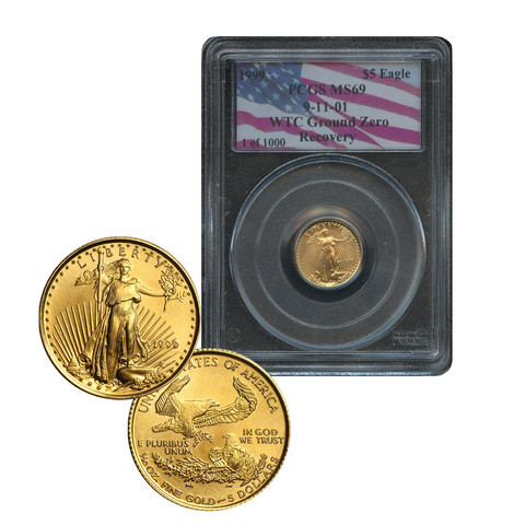 American Eagle 1/10 oz 1999 kultakolikko WTC (PCGS)