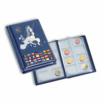 Leuchtturm taskukansio 12 x eurosarjoille, sininen
