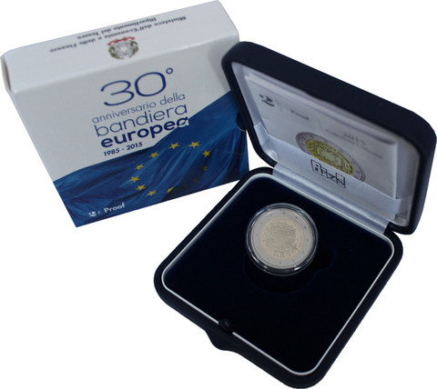 Italia 2 € 2015 EU:n lippu 30 vuotta PROOF