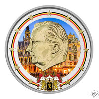 Belgia 2 € 2011 Albert II & monogrammi, väritetty (#2)