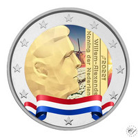 Alankomaat 2 € 2022 Willem-Alexander, väritetty (#1)