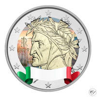 Italia 2 € 2019 Dante Alighieri, väritetty (#1)