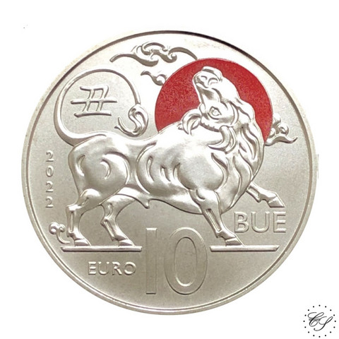 San Marino 10 € 2022 Lunar - Härkä UNC