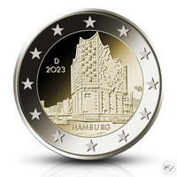 Saksa 2 € 2023 Hampuri & Elbphilharmonie