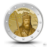 Andorra 2 € 2022 Charlemagnen legenda, BU coincard