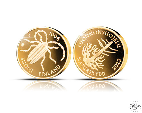 Suomi 100 € 2023 Luonnonsuojelulaki kultaraha