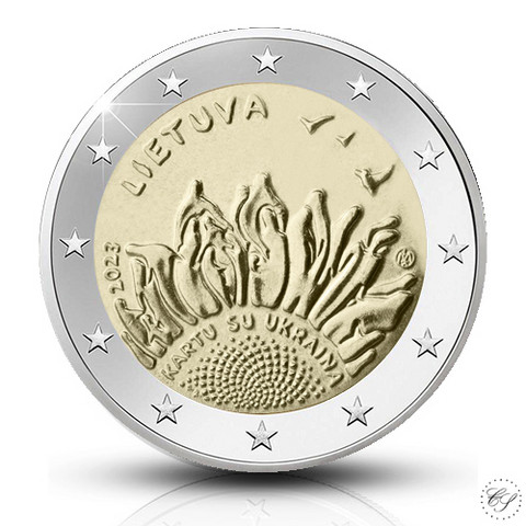 Liettua 2 € 2023 Yhdessä Ukrainan kanssa