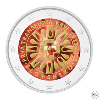 Slovakia 2 € 2023 Ensimmäinen verensiirto 100 v., väritetty (#2)