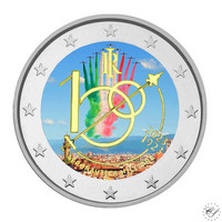 Italia 2 € 2023 Ilmavoimat 100 vuotta, väritetty (#2)