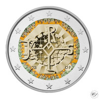 Saksa 2 € 2023 Kaarle Suuri, väritetty (#2)