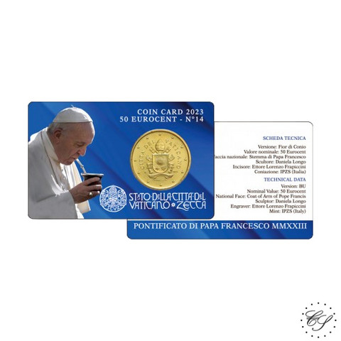 Vatikaani 50s 2023 Vatikaanin vaakuna BU coincard