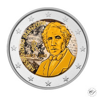 Italia 2 € 2023 Alessandro Manzoni, väritetty (#1)