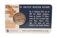 Malta 2 € 2015 Ensimmäinen lento 100 vuotta coincard BU
