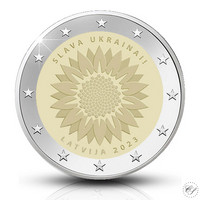 Latvia 2 € 2023 Auringonkukka & Ukraina